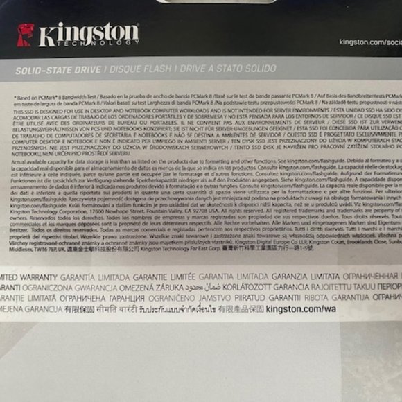 Kingston 1000GB KC2000 Nvme PCIe SSD - Picture 3 of 3